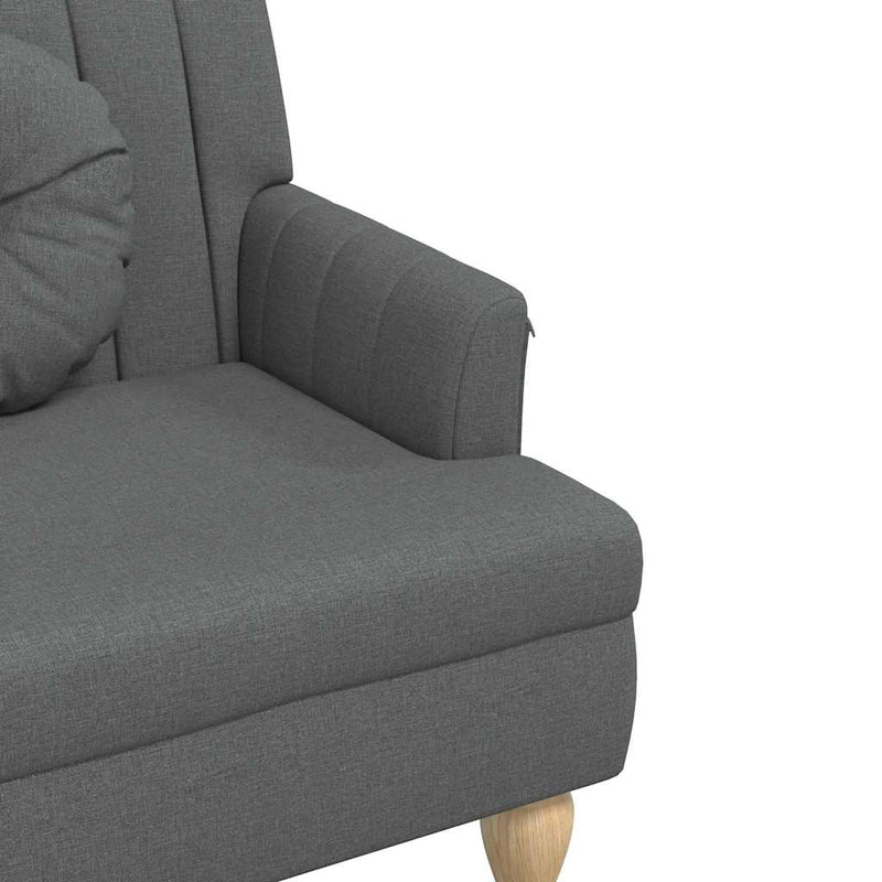 Bench with Cushions Dark Grey 113x64.5x75.5 cm Fabric Payday Deals