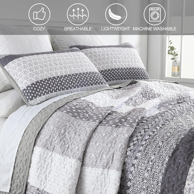 Bespoke Quilted Bedspread and Pillowcases Set: Tailored Luxury for Your Home - Queen size Payday Deals