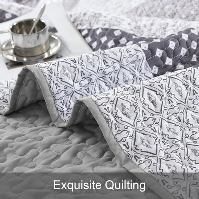 Bespoke Quilted Bedspread and Pillowcases Set: Tailored Luxury for Your Home - Queen size Payday Deals