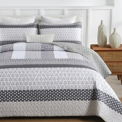 Bespoke Quilted Bedspread and Pillowcases Set: Tailored Luxury for Your Home - Queen size Payday Deals