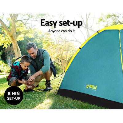 Bestway Camping Tent Pop Up Canvas Hiking Beach Sun Shade Camp 3 Person Dome Payday Deals