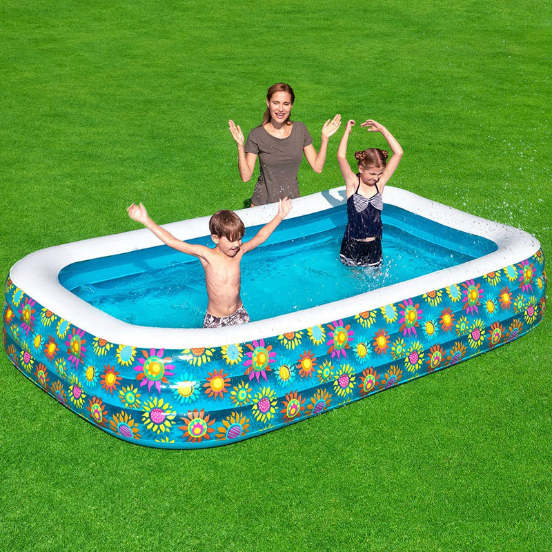 Bestway Inflatable Kids Play Pool Swimming Pool Rectangular Family Pools Payday Deals