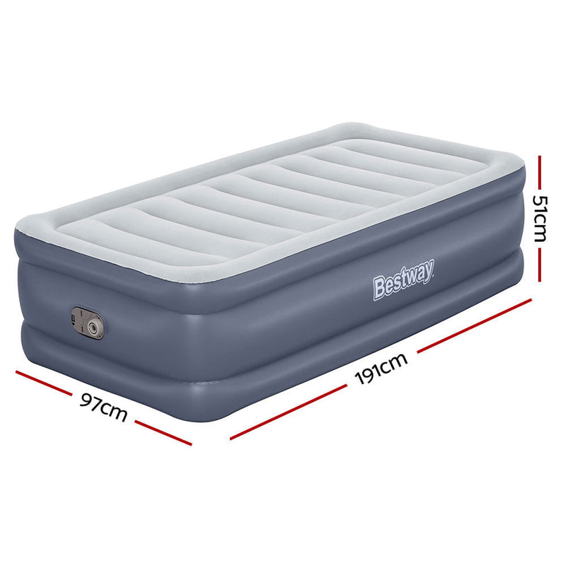 Bestway Mattress Air Bed Single Size 51CM Inflatable Camping Beds Home Outdoor Payday Deals