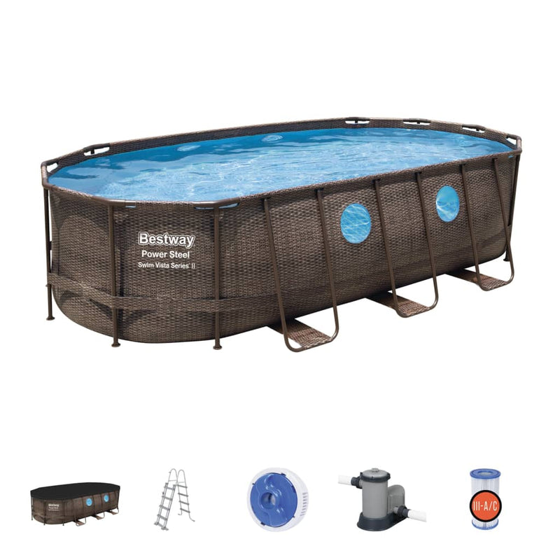 Bestway Power Steel Swimming Pool Set 549x274x122cm Payday Deals