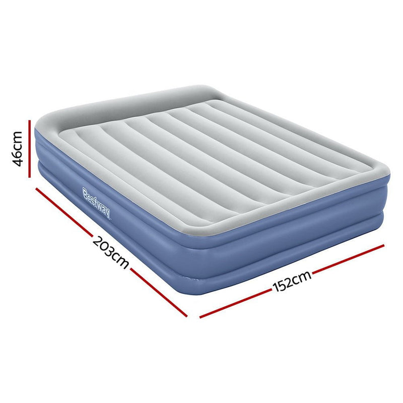 Bestway Queen Air Bed Inflatable Mattress Sleeping Mat Battery Built-in Pump Payday Deals