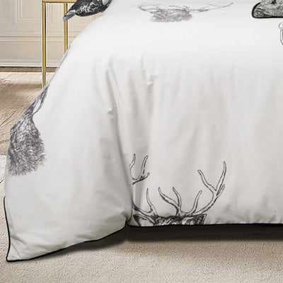 Bianca Alpine Stag Taupe Polyester Cotton Quilt Cover Set King Payday Deals