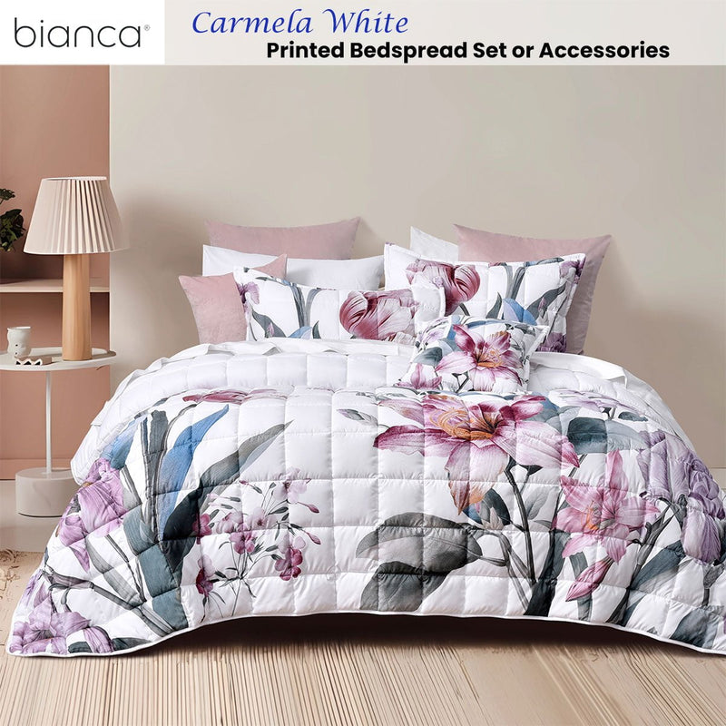 Bianca Carmela White Polyester Bedspread Set King Single Payday Deals