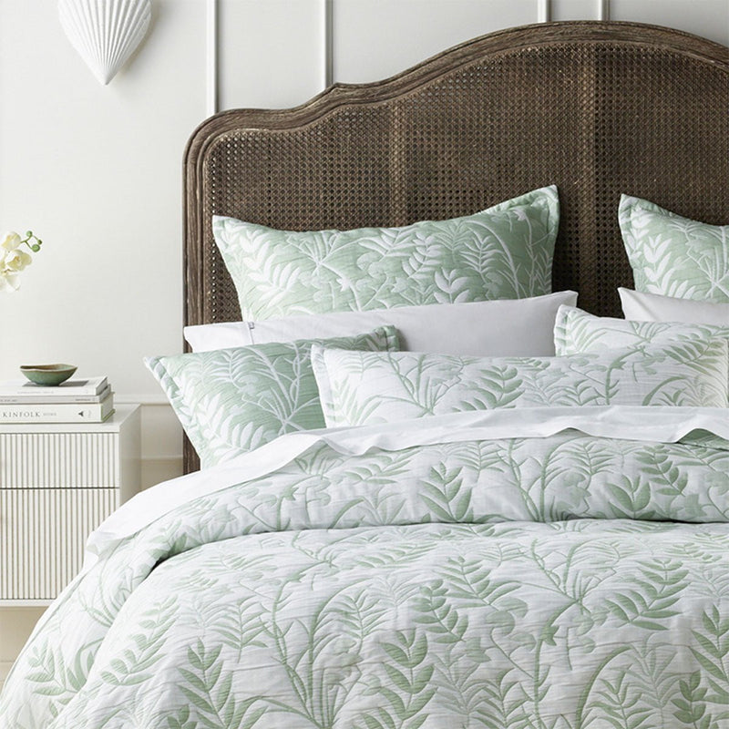 Bianca Eden Sage Jacquard Bedspread Set Queen Payday Deals