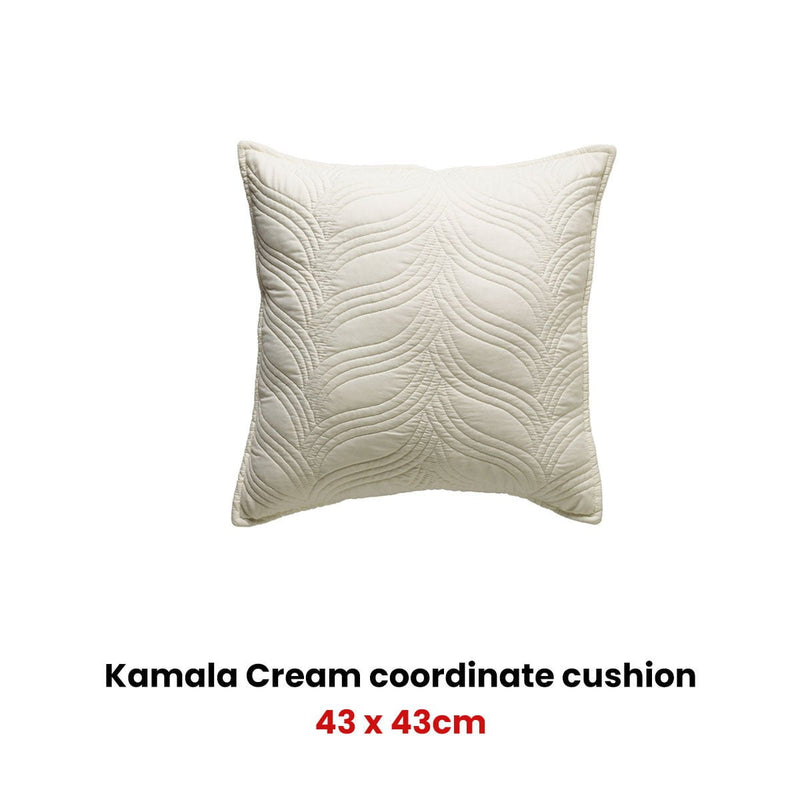Bianca Kamala Cream Coordinate Square Filled Cushion Payday Deals