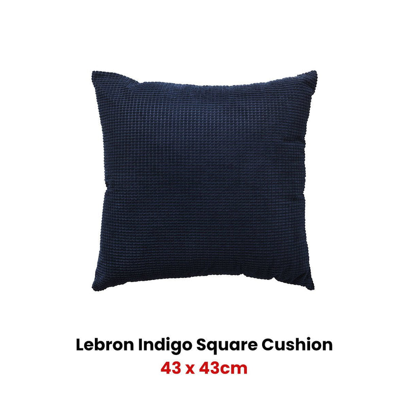 Bianca Lebron Indigo Jacquard Square Filled Cushion Payday Deals