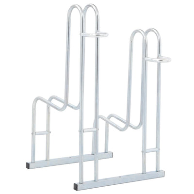 Bicycle Stand for 2 Bikes Floor Freestanding Galvanised Steel Payday Deals