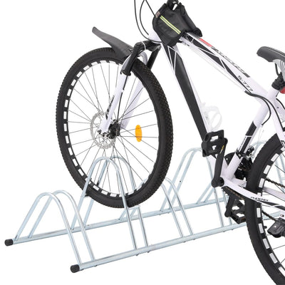 Bicycle Stand for 6 Bikes Floor Freestanding Galvanised Steel Payday Deals