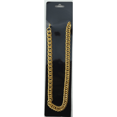 BIG NECKLACE 50cm Pimp Costume Party Fancy Dress Gangster Chain Jewellery - Gold