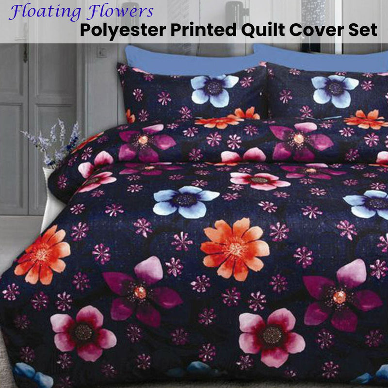 Big Sleep Floating Flowers Quilt Cover Set Double Payday Deals