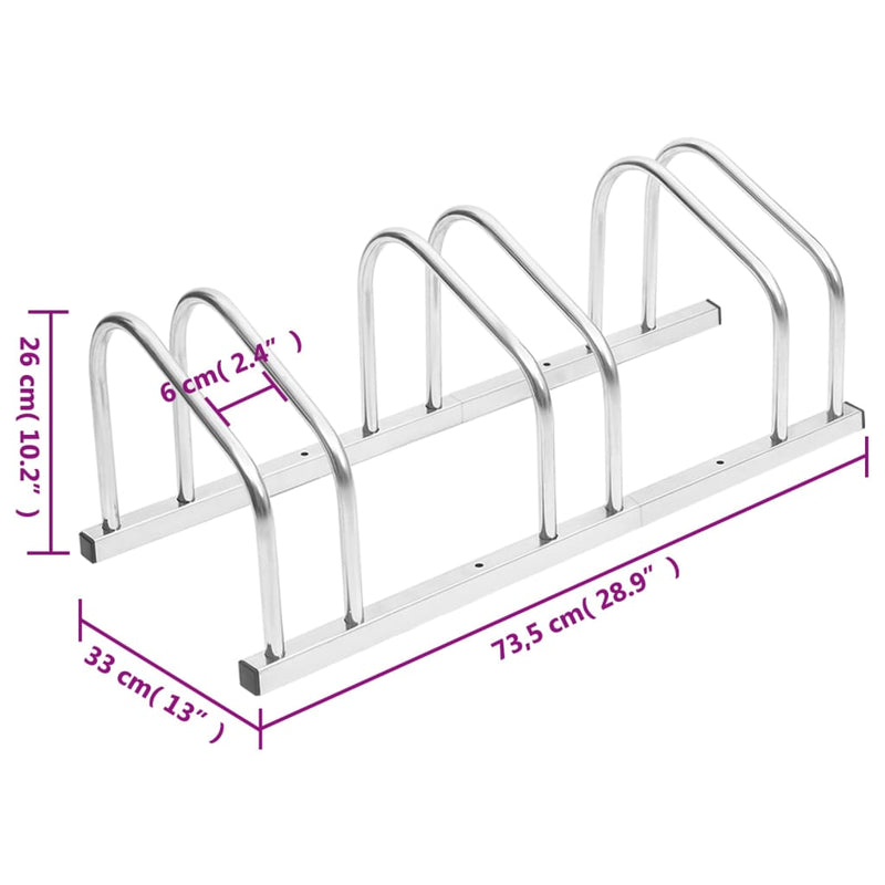 Bike Rack for 3 Bikes Galvanised Steel Payday Deals