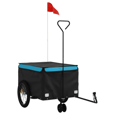 Bike Trailer Black and Blue 45 kg Iron Payday Deals