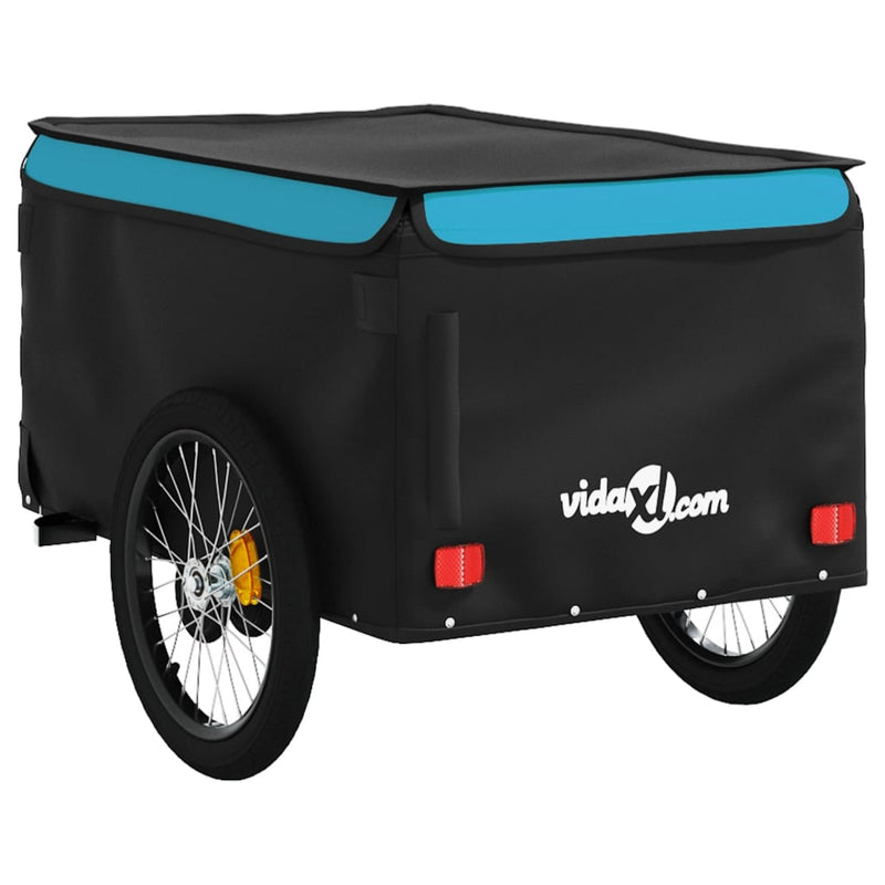 Bike Trailer Black and Blue 45 kg Iron Payday Deals