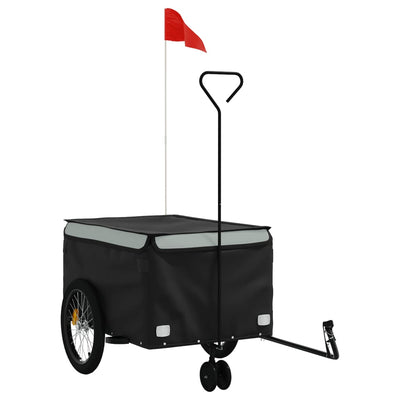 Bike Trailer Black and Grey 45 kg Iron Payday Deals