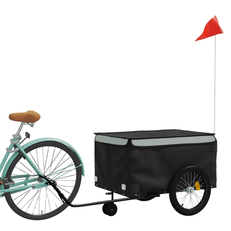 Bike Trailer Black and Grey 45 kg Iron Payday Deals