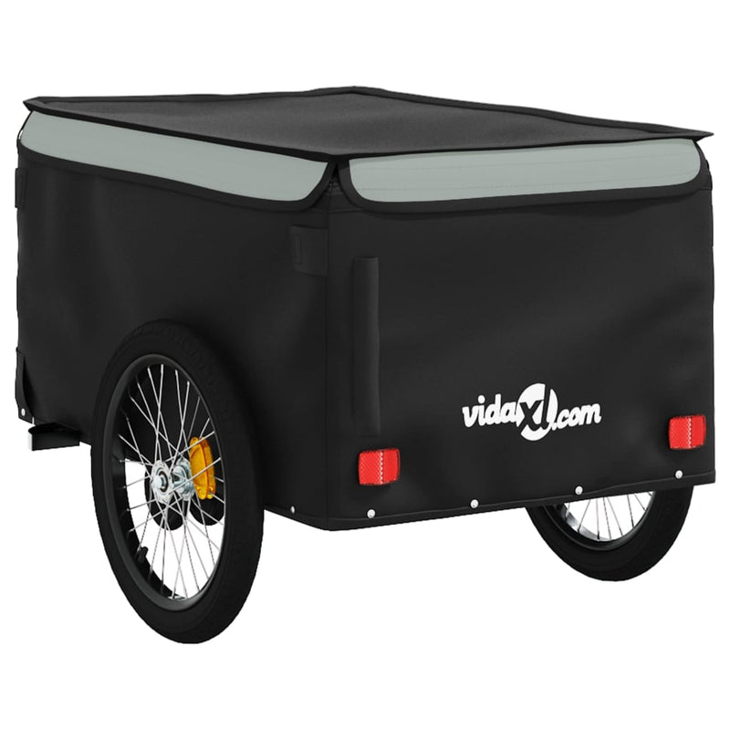 Bike Trailer Black and Grey 45 kg Iron Payday Deals