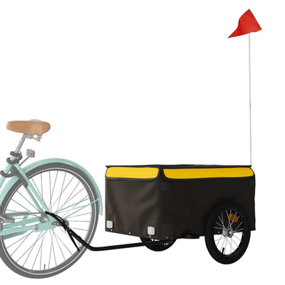 Bike Trailer Black and Yellow 45 kg Iron Payday Deals