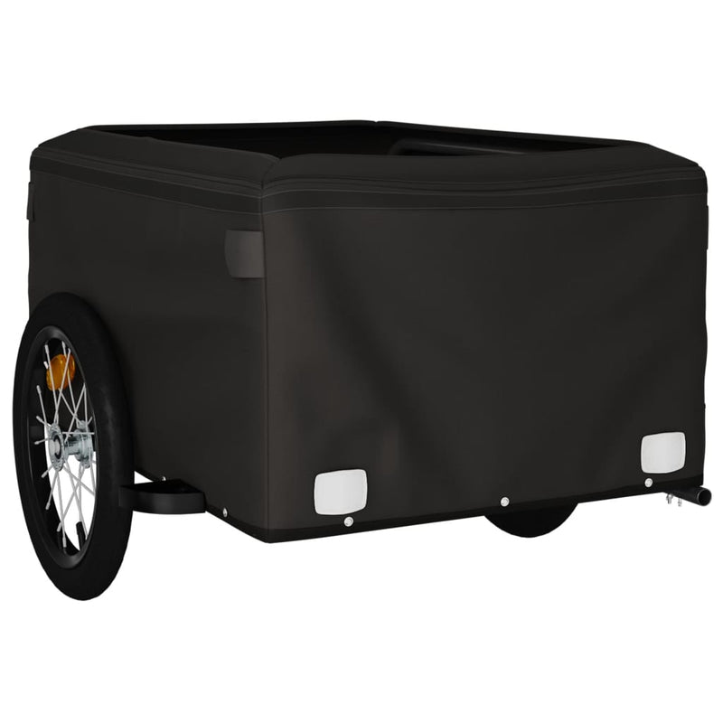 Bike Trailer Black and Yellow 45 kg Iron Payday Deals