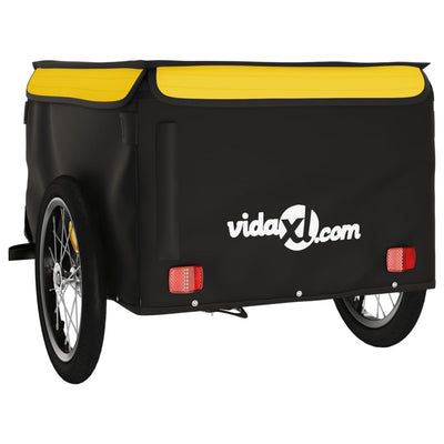 Bike Trailer Black and Yellow 45 kg Iron Payday Deals