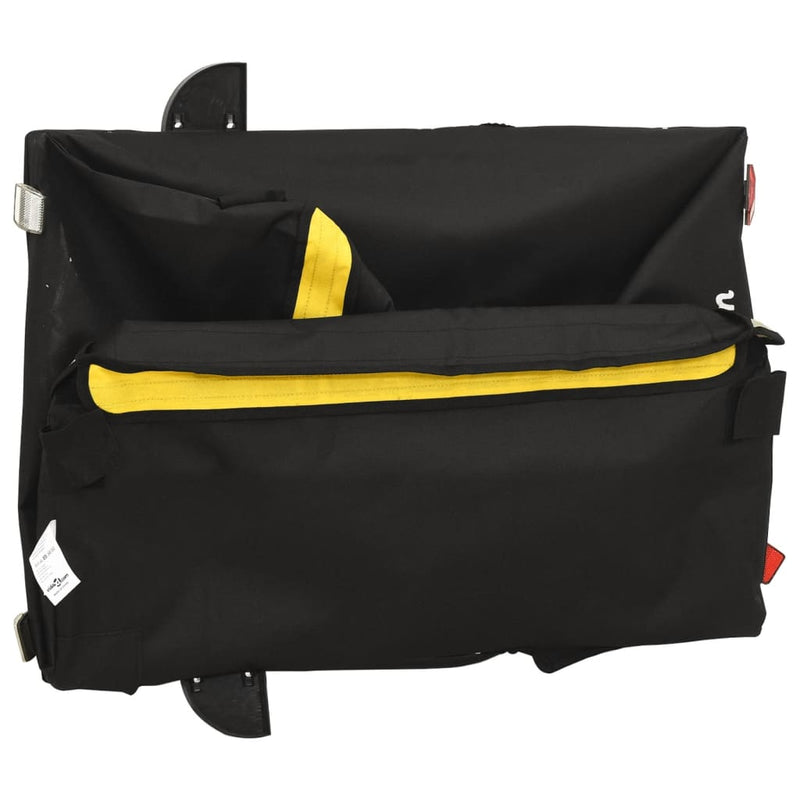 Bike Trailer Black and Yellow 45 kg Iron Payday Deals