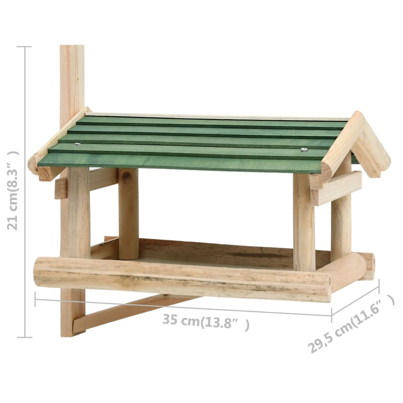 Bird Feeder Solid Wood 35x29.5x21 cm Payday Deals