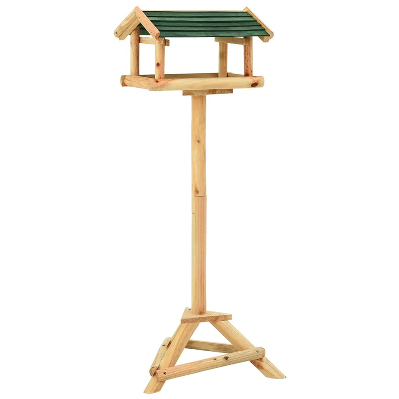 Bird Feeder with Stand 37x28x100 cm Solid Fir Wood Payday Deals