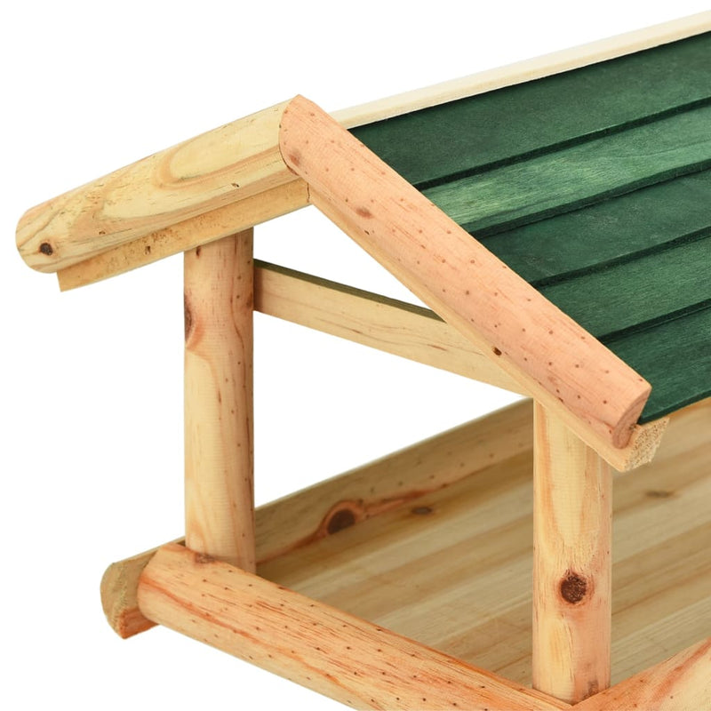 Bird Feeder with Stand 37x28x100 cm Solid Fir Wood Payday Deals