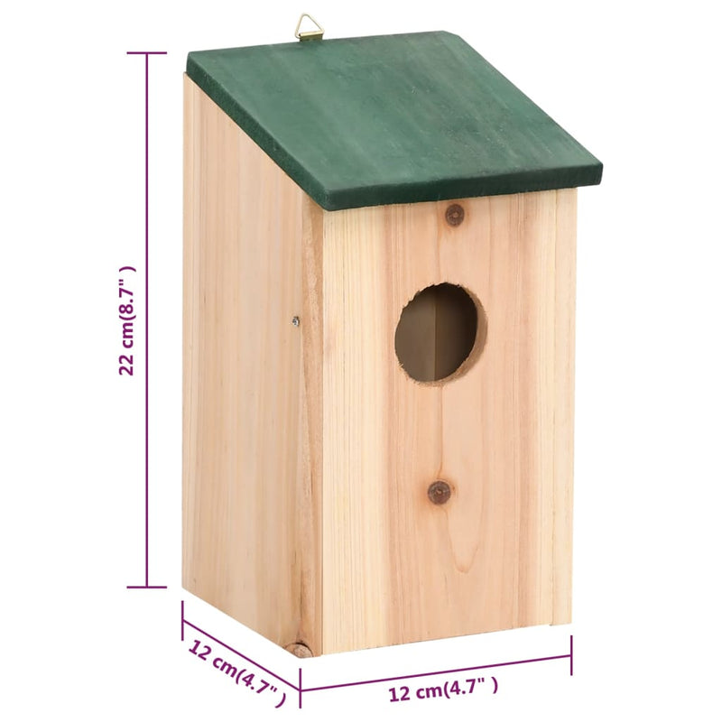 Bird Houses 10 pcs Solid Firwood 12x12x22 cm Payday Deals