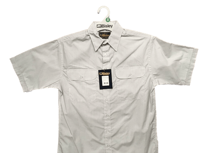 BISLEY SHORT SLEEVE SHIRT Everyday Casual Business Work Cotton Blend Check - BS2484_VHIG (HIG) - S