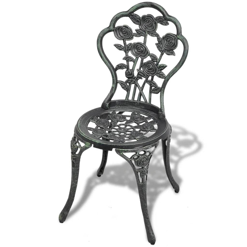 Bistro Chairs 2 pcs Cast Aluminium Green Payday Deals