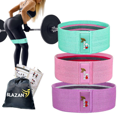 Glute Lifting Booty Burner Resistance Band Set of 3 Small Medium Large