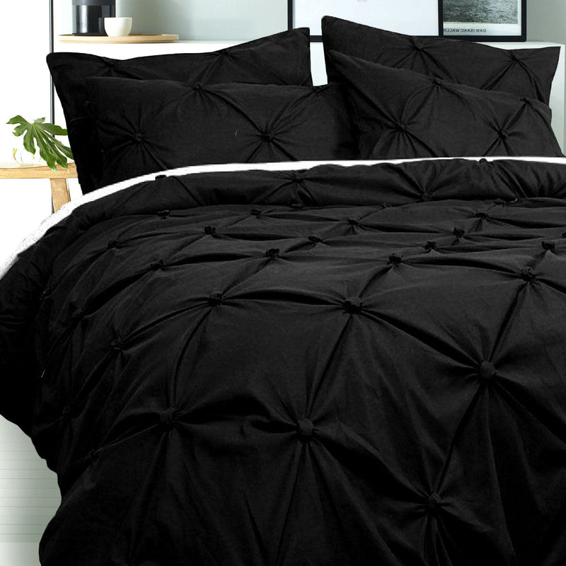 Bloomington Puffy Quilt Cover Set Black KING Payday Deals