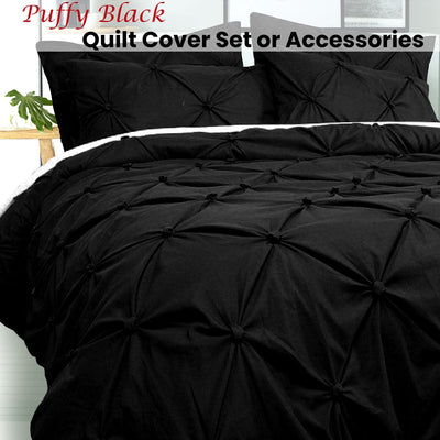 Bloomington Puffy Quilt Cover Set Black KING Payday Deals