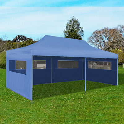 Blue Foldable Pop-up Party Tent 3 x 6 m Payday Deals