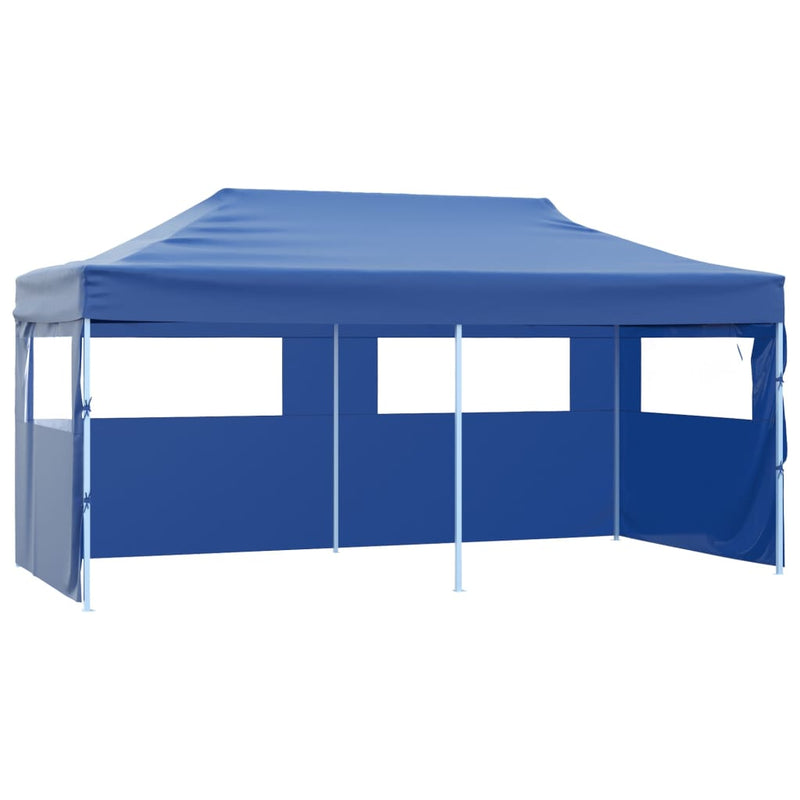Blue Foldable Pop-up Party Tent 3 x 6 m Payday Deals