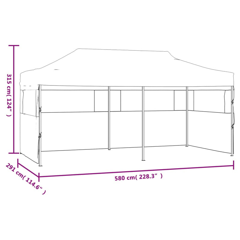 Blue Foldable Pop-up Party Tent 3 x 6 m Payday Deals