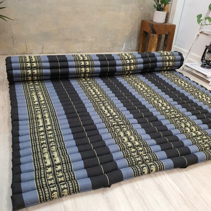 BlueEle Queen Size Thai Kapok Roll Up Mattress Foldout Mat - 200x152 cm - Natural Comfort and Convenience Payday Deals