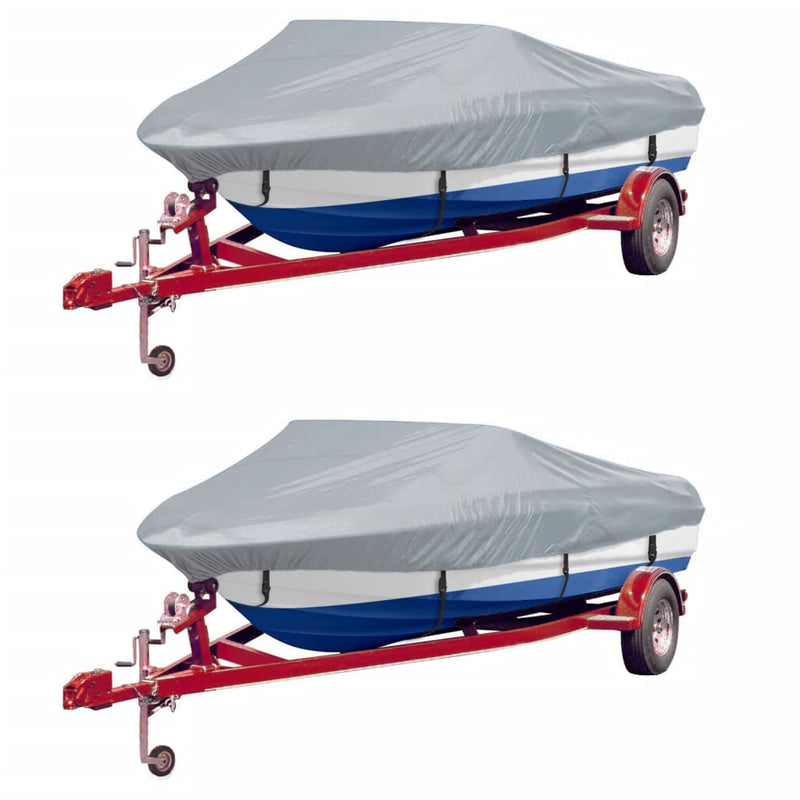 Boat Covers 2 pcs Grey Length 427-488 cm Width 229 cm Payday Deals