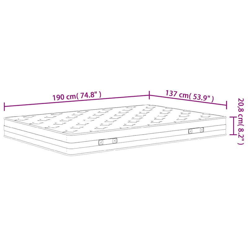 Bonnell Spring Mattress Medium 137x190 cm Payday Deals