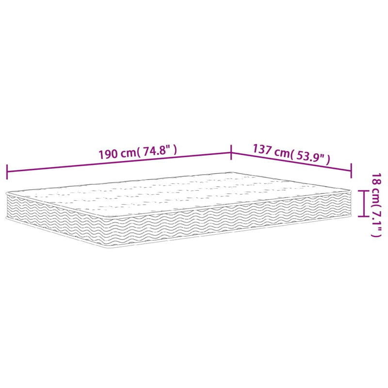 Bonnell Spring Mattress Medium 137x190 cm Payday Deals