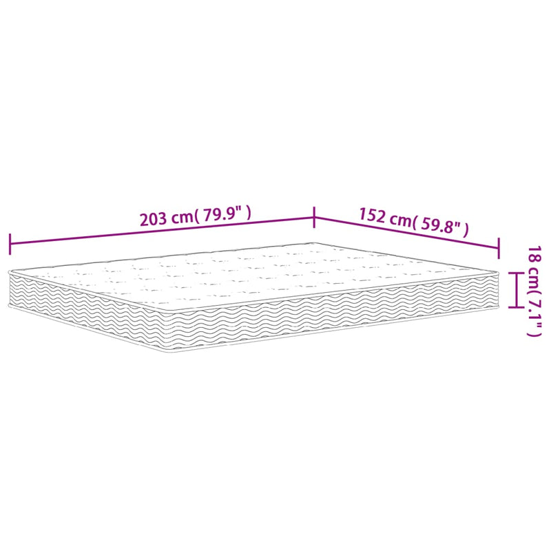 Bonnell Spring Mattress Medium 152x203 cm Queen Size Payday Deals