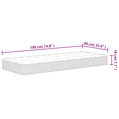 Bonnell Spring Mattress Medium 90x190 cm Payday Deals