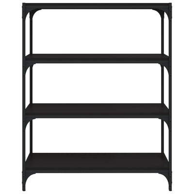 Book Cabinet Black 80x33x100 cm Engineered Wood and Steel Payday Deals