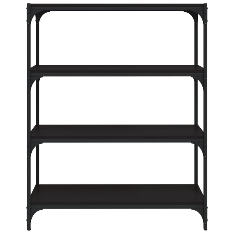 Book Cabinet Black 80x33x100 cm Engineered Wood and Steel Payday Deals