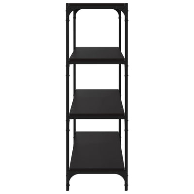 Book Cabinet Black 80x33x100 cm Engineered Wood and Steel Payday Deals