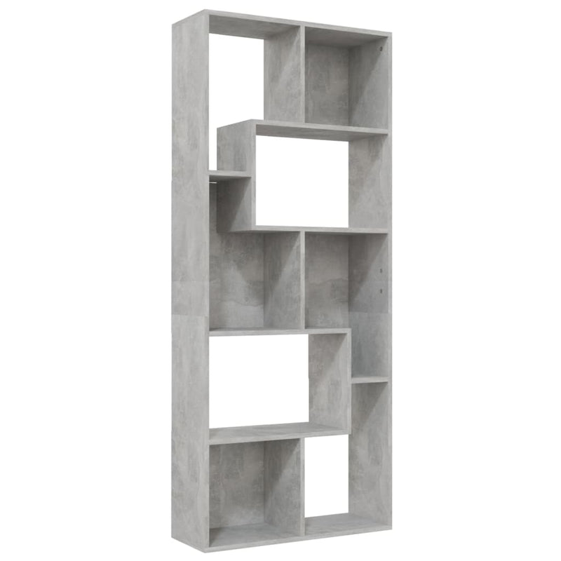 Book Cabinet Concrete Grey 67x24x161 cm Engineered Wood Payday Deals